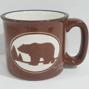 Algonquin  Park Authentic Cape Shore Souvenir Mug Brown with Bear Scene.